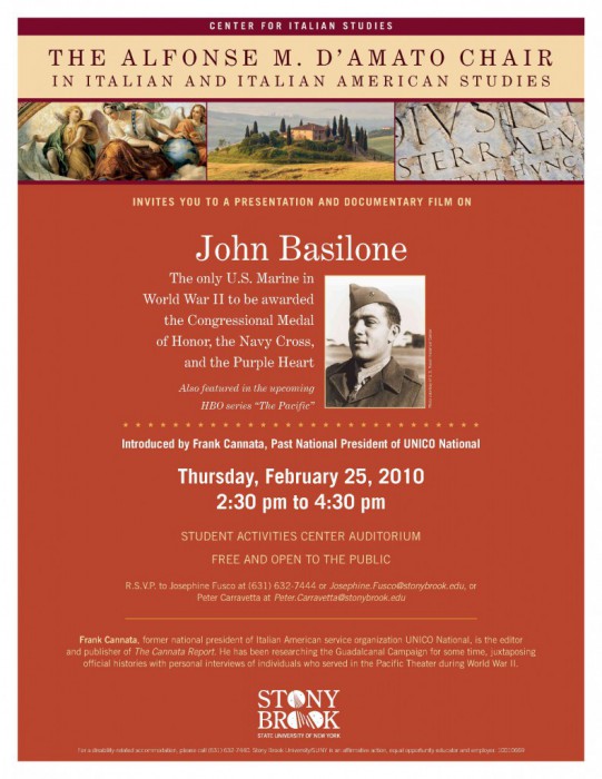 Frank Cannata: Film About John Basilone